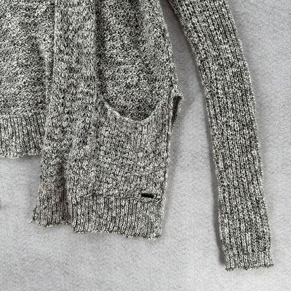 Abercromie & Fitch Cardigan Sweater Womens SMALL/XS Marled Gray Pockets Coastal - Picture 5 of 14